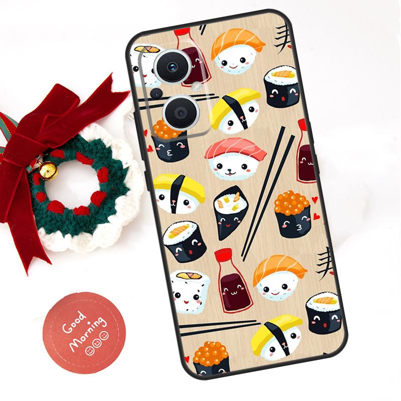 Sushi Food Funda For OPPO Reno 14 F 13F 12F 11F 10 11 12 13 Pro 7 8 Lite OPPO Find X5 X6 X8 X9 Pro Case