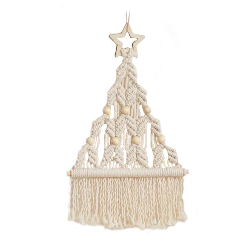 1PC Christmas decoration hand-woven tapestry Christmas tree pendant hand-woven living room balcony bedroom decoration pendant