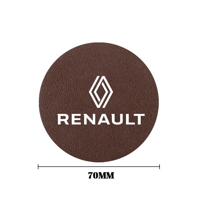 Car Water Cup Anti Slip Pad PU Water Cup Pad For Renault Clio Sandero Captur Megane R5 4 E-tech Scenic Austral Rafale Symbioz S777