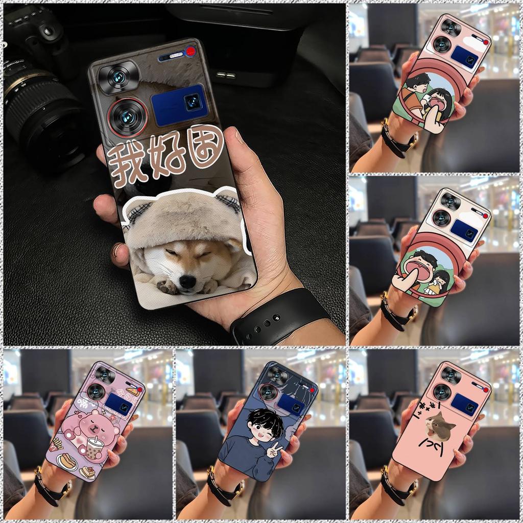 Nárazuvzdorné pouzdro na telefon Pouzdro na telefon Pro ZTE Nubia Z60 Ultra TPU Graffiti Módní design Pár Ochranné Protiprachové Roztomilé