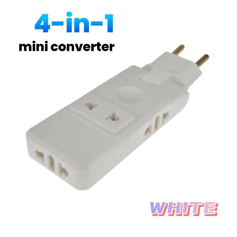 Faltbarer 4-in-1 EU-Steckeradapter – Reise-Netzteil & Steckdosenleiste mit AC-Steckdosen