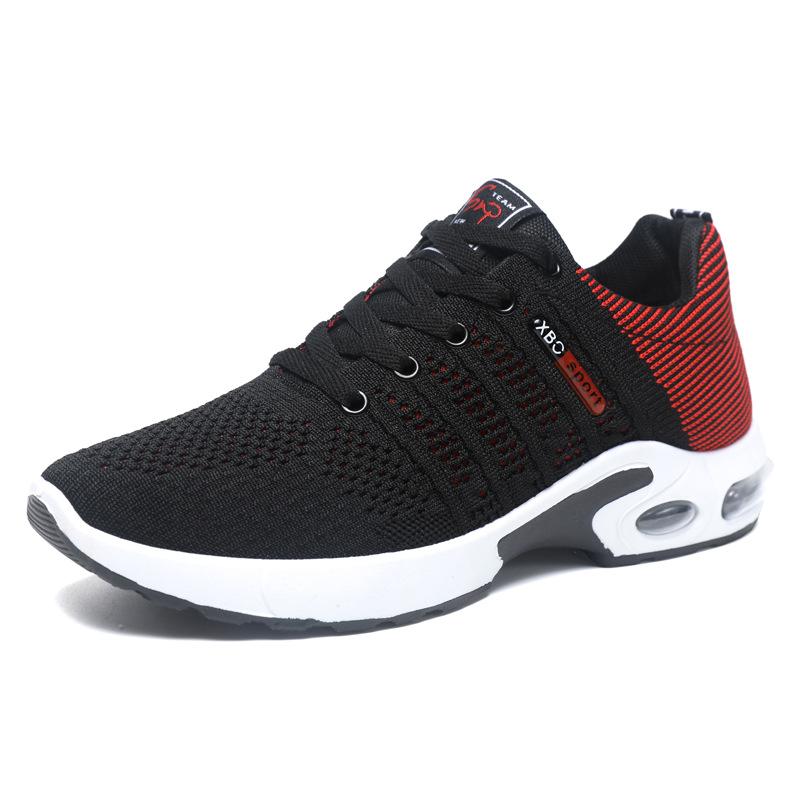 Shoes Men's New Air Cushion Men's Shoes Lace-up Light Running Shoes Breathable Mesh Soft-soled Sports Shoes Men's