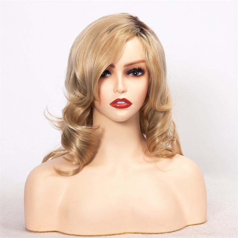 

Синтетический парик длинный кудрявый волнистый с темными корнями омбре блонд парик для женщин натуральный мягкий парик для косплея и вечеринок