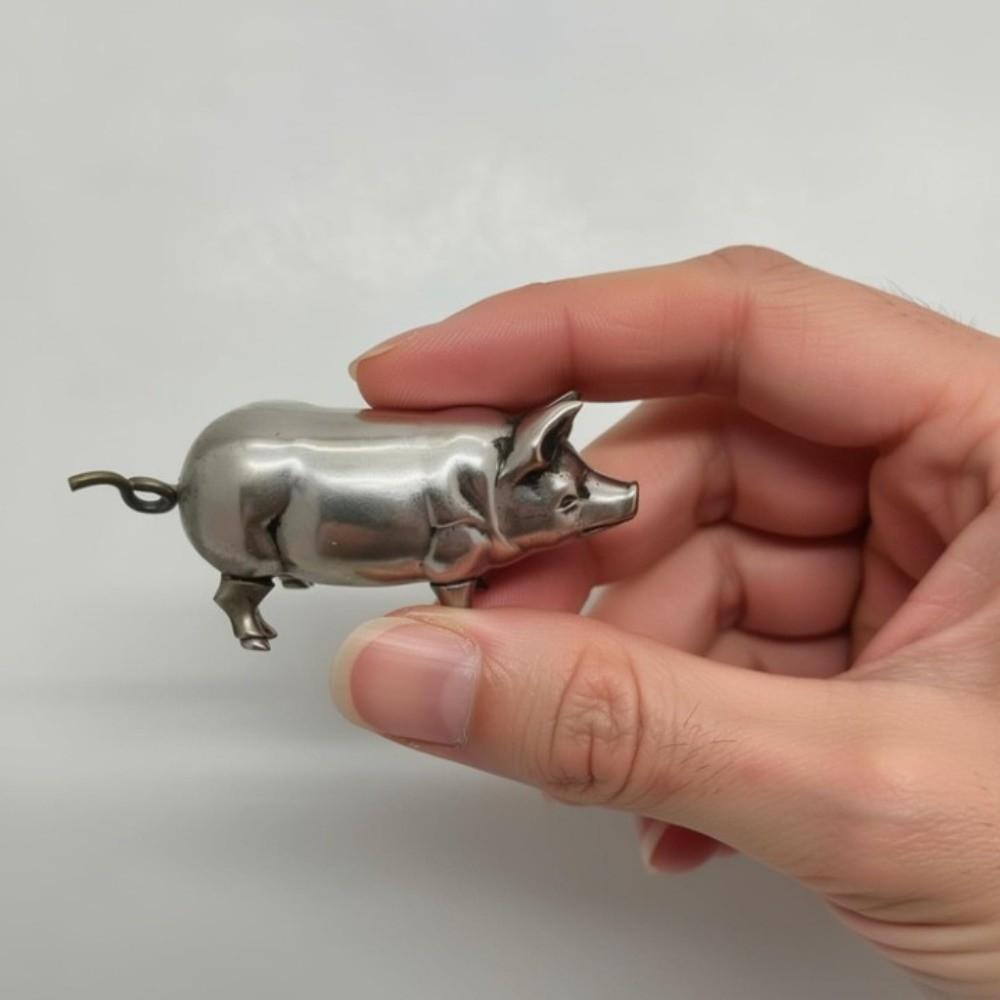 Metal Pig Statue Tape Measure Unique Decorative Tape Measure Pig Mini Tape Measure Tailoring Use