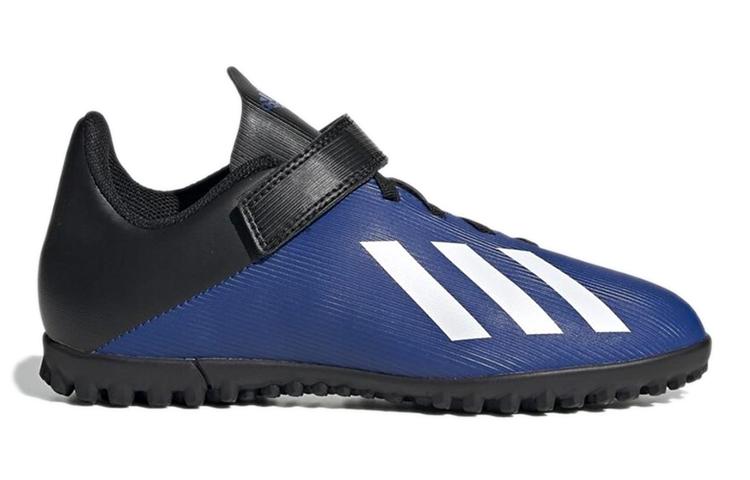 adidas X 19.4 TF K Round Tip Abrasion Resistant Low Top Kids' Soccer Shoes Blue Black Kids' FW1064