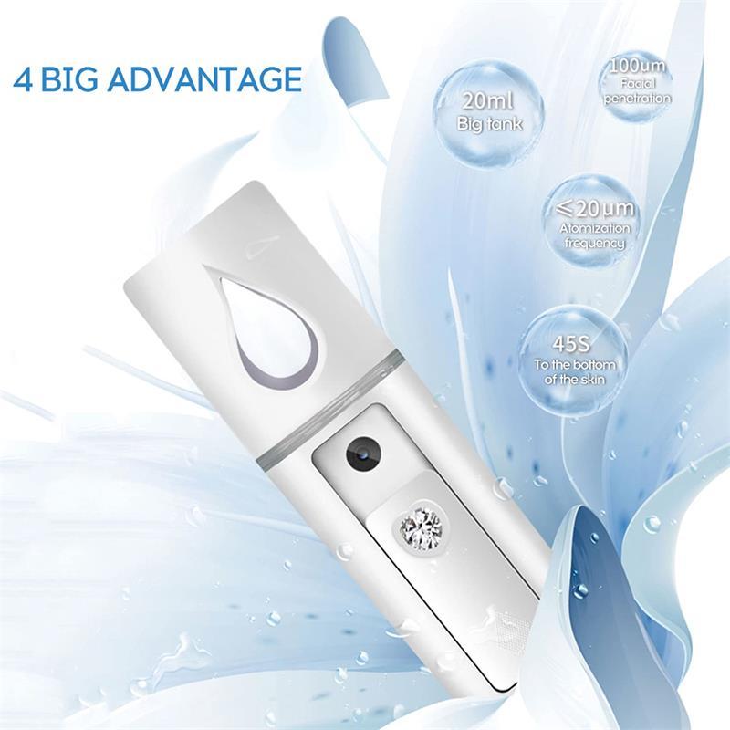 Nano Facial Steamer Mist Spray Eyelash Extensions Cleaning Pores Water Moisturizing Hydrating Face Cute Mini Handheld Sprayer