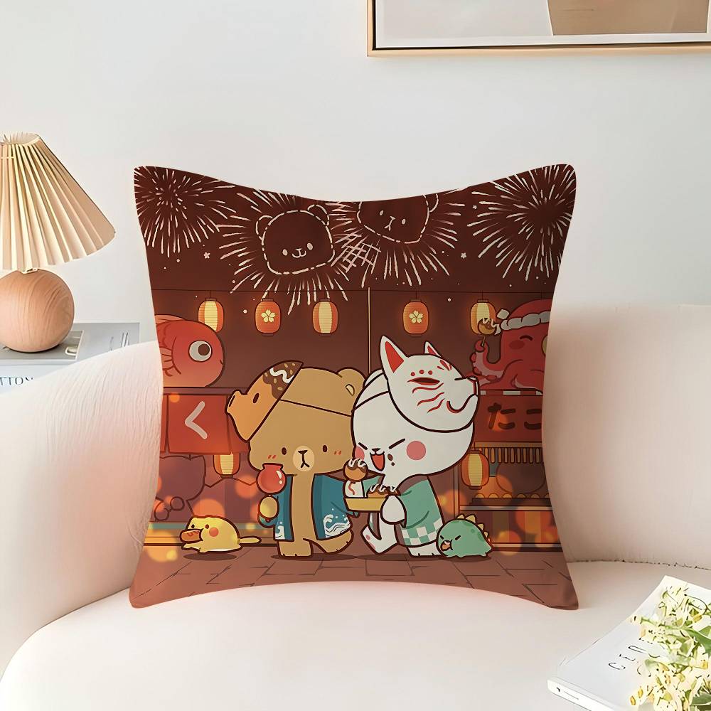 Kissenbezug in Milch- und Mokkatönen für Schlafzimmer und Wohnzimmer, dekorativer Sofabezug