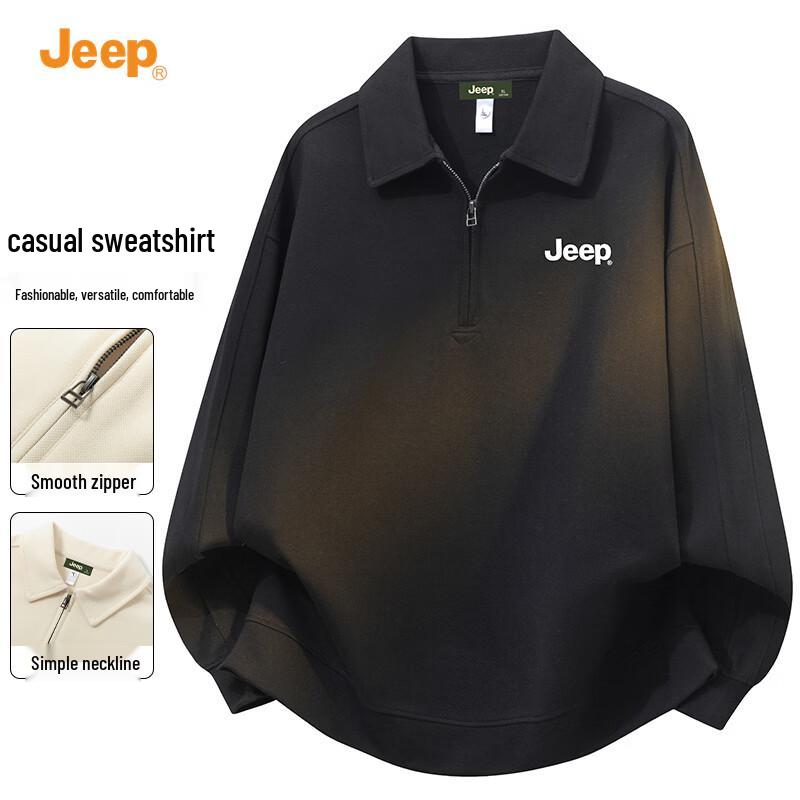 JEEP Men's Shirt Collar Sweatshirt
