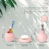 Ceramic Bathroom Accessories Set of 3 | Modern Luxury Bath Set with 300ml Soap Dispenser, Toothbrush Holder & Soap Dish | Home Decor Items