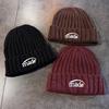 Knitted Letter Embroidered Beanie Hat For Winter Warmth Unisex Fashion Accessory