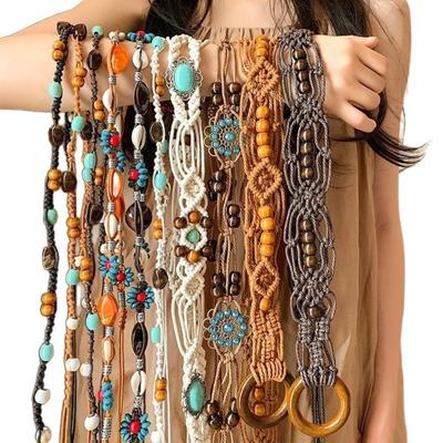 Bohemian Ethnic Style Waist Chain Hand Woven Jewelry Accessories New Belt Strap  Girls