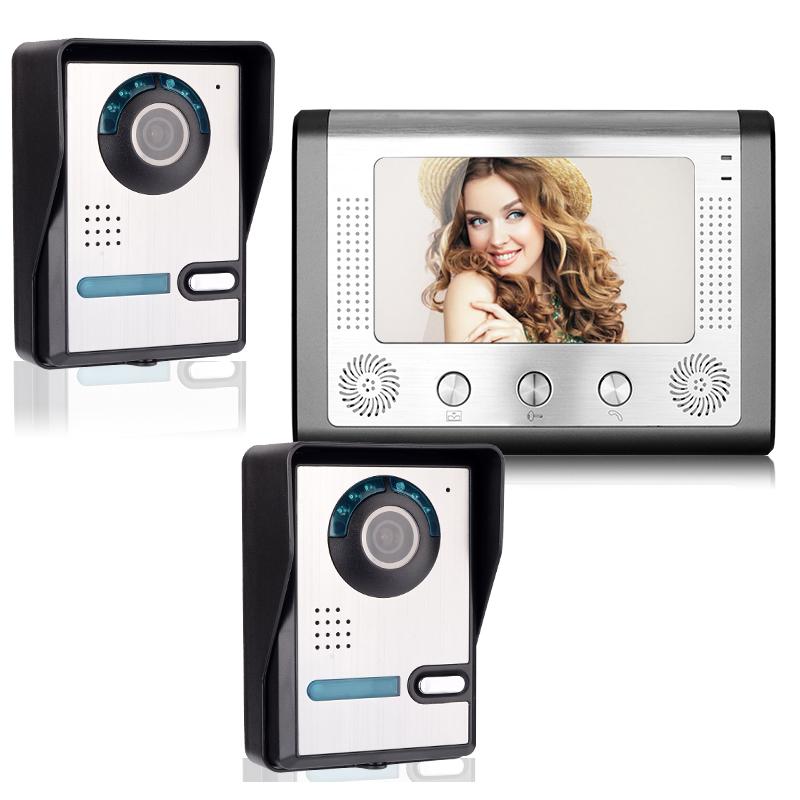 

801FA21 EU Вилка 7 Відеодомофон 2 Зовнішні Камери з 1 Внутрішнім Монітором A