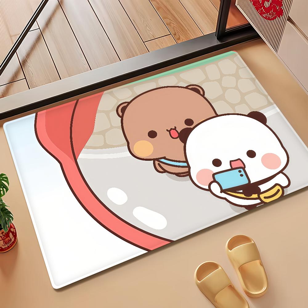 Bubu Dudu Cartoon Anime Door Mat Bath Microfiber Decorative Versatile Flannel Floor Mat Quick Dry Absorbent Non-slip Sole