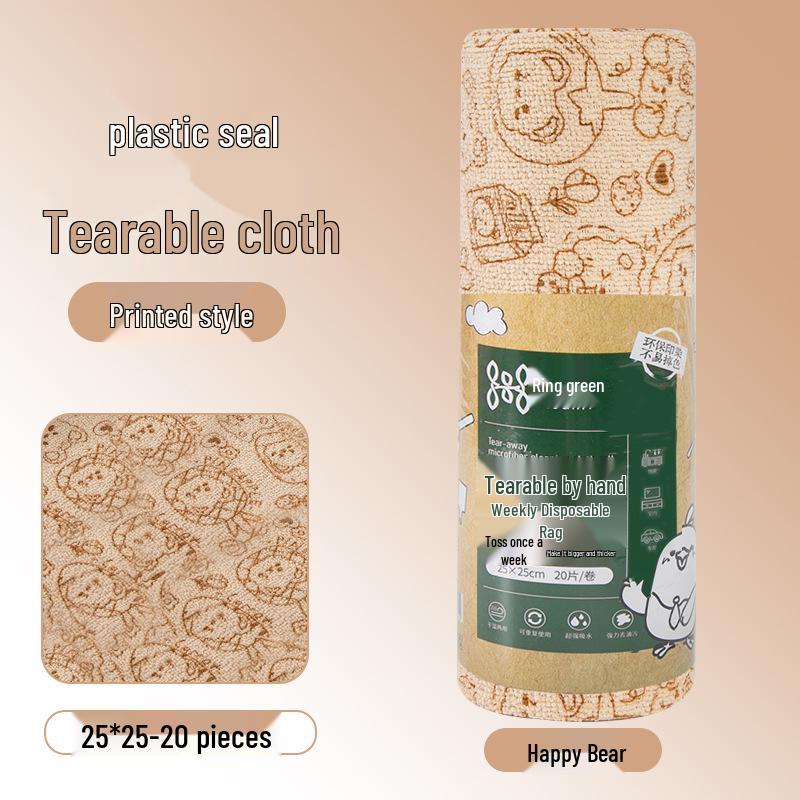 Bedruckte Abreißbare Mikrofaserküchenlappen - Verdickt & Saugfähig für die Haushaltsreinigung