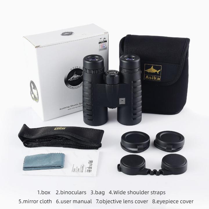 Asika10 X 42 Binoculars Night Vision Portable Hd Wide Angle Professional High Power Telescope, Outdoor Camping Hunting Concert