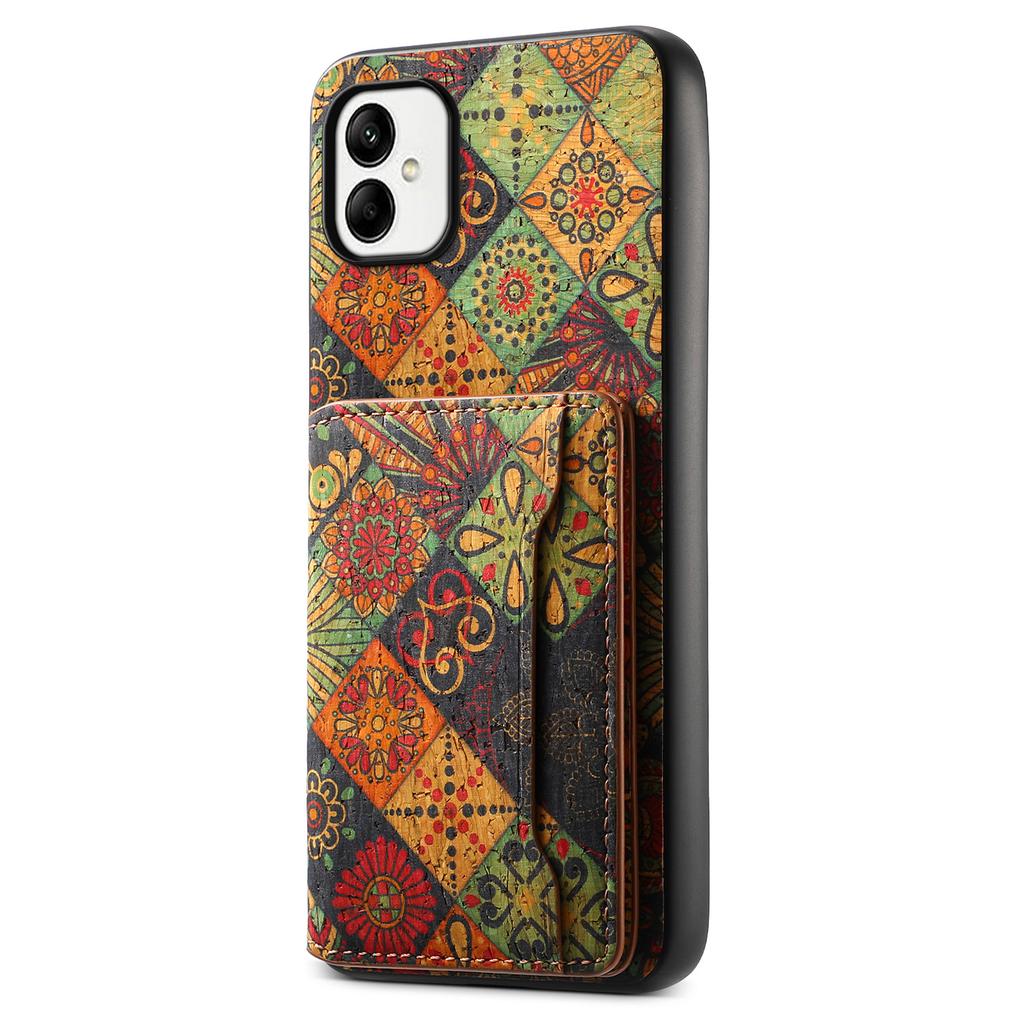 For Samsung Galaxy A05 4G Cases Floral Pattern Card Slot Kickstand PU+TPU+PC Phone Cover