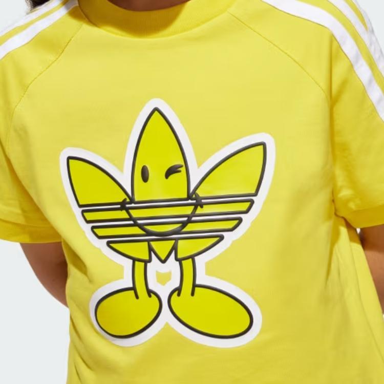 Adidas Originals T Shirt Yellow Children Aged 3 7 Years Old JD0457