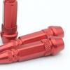4 Stück 60mm Reifenventilkappen Edelstahl Spitze Rad Reifenventil Schaftabdeckung für Auto Motorräder Fahrräder Rot
