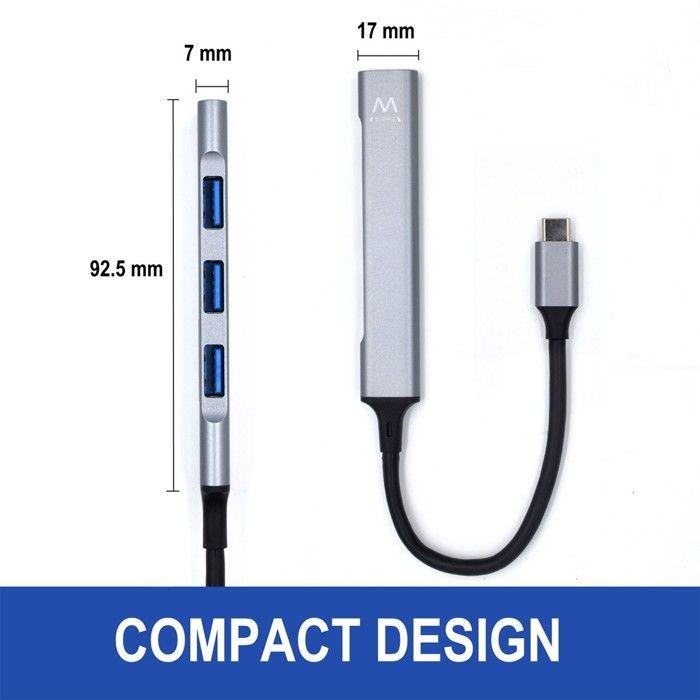 Hub USB - Ewent - EW1145 - 4 ports - USB 3.2 Gen 1 - Plug and Play - Alimentation USB