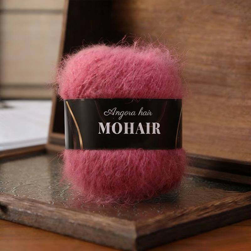 25g/Ball Soft Winter Hand Knitting Material DIY Alpaca Mare Fur Ball Warm Plush Chunky Mohair Yarn Scarf Luxury
