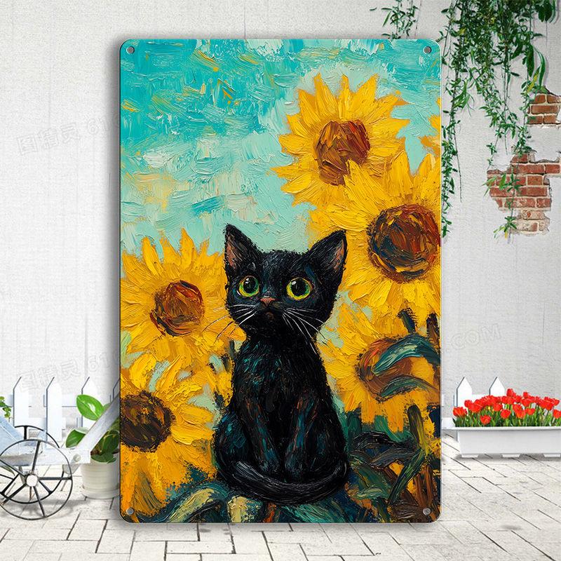 Cute Cat Decoration Hanging Paintings 20*30cm, Outdoor Balcony Wall Hanging Paintings