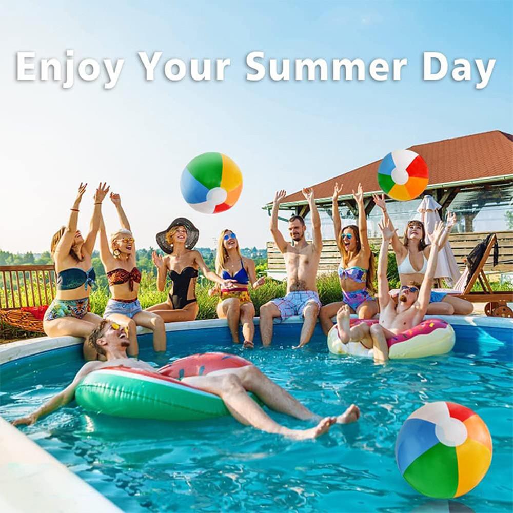 40CM Şişme Plaj Topu - Yüzme Su Oyunları ve Yaz Partileri İçin Dev Renkli Havuz Oyuncakları - Açık Hava Plaj Oyunları Parti Hediyesi