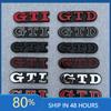 BRZ1 For VOLKSWAGEN VW GTI 3D Metal Front Grille GTD Logo Emblem Rear Trunk Badge Stickers For Volkswagen VW Golf 2 4 5 6 7 R MK2 MK3 Im2