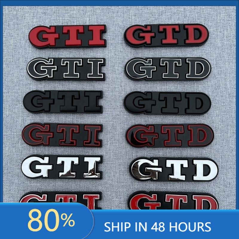 BRZ1 Für VOLKSWAGEN VW GTI 3D Metall Frontgrill GTD Logo Emblem Heckklappen-Emblem Aufkleber Für Volkswagen VW Golf 2 4 5 6 7 R MK2 MK3 im2