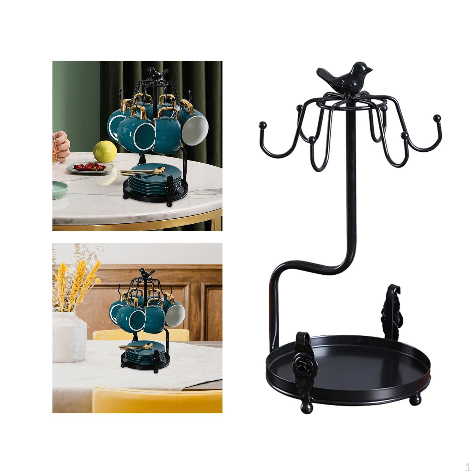 

Підставка для кавових чашок. Побутові креативні тримачі для кружок. Стійка для зберігання чаю чорний