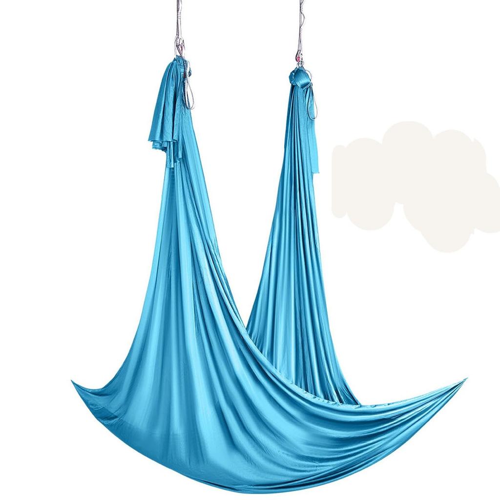 Aerial Yoga Hammock & Swing, 5.5 Yards, Aerial Yoga Starter Kit with 100gsm Nylon Fabric, Full Rigging Hardware & Easy Set-up Guide, Antigravity