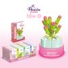 Children'S Educational Small Particle Mosaic Building Block Flower 104 Series 32 Potted Plant Simulation Rose Succulent Building Block Toy