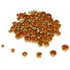 Factory Price Golden Yellow Round Shape Glass Gold Base Sew On Crystal Rhinestone