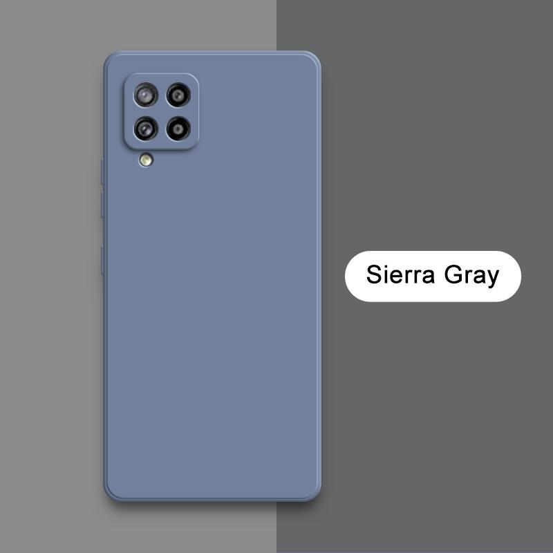 Luxuriöse quadratische Flüssigsilikonhüllen für Samsung Galaxy M40s M32 M42 5G Kameraschutz 360 Grad Stoßfeste weiche Mobiltelefonabdeckungen