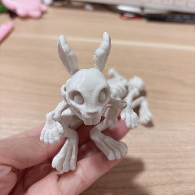 3D-печатные статуэтки скелета кролика и подвижные украшения-скелеты кролика для Хэллоуина, Дня мертвых, Рождества и Пасхи