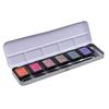 Finetec K-F7003 Flip-Flop Set of 6 Colored Pans 30 X 22 Mm In a Metal Case with Gum Arabic, Pigments, Metal