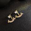 Niche Design Smiley Face Earrings Personalized Tide Diamond Earrings Simple Temperament Integrated Earrings