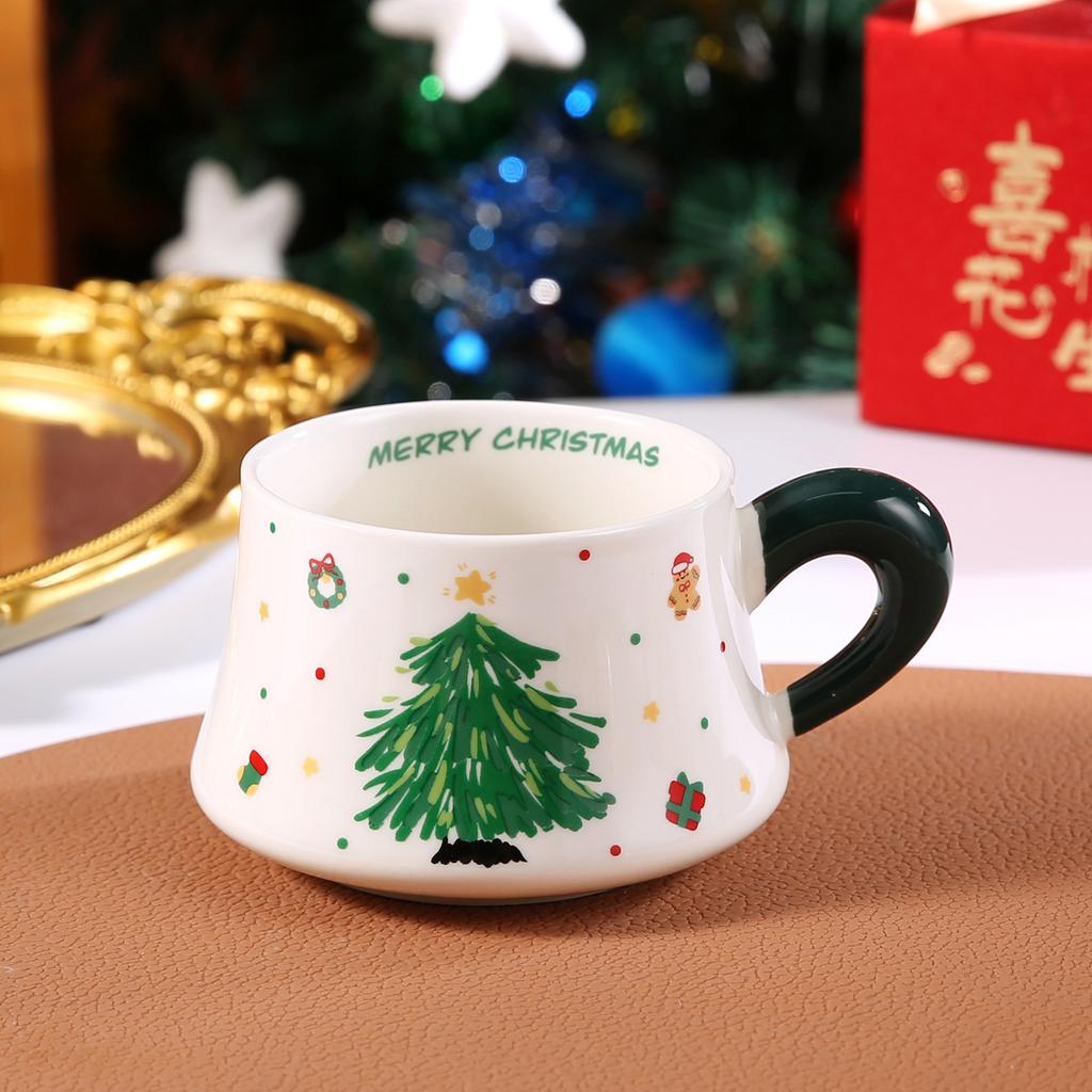 2025 New Ceramic Holiday Mugs Covered and Spattered Ideal for Christmas Gifts and Birthday Presents Coffee Cups Set