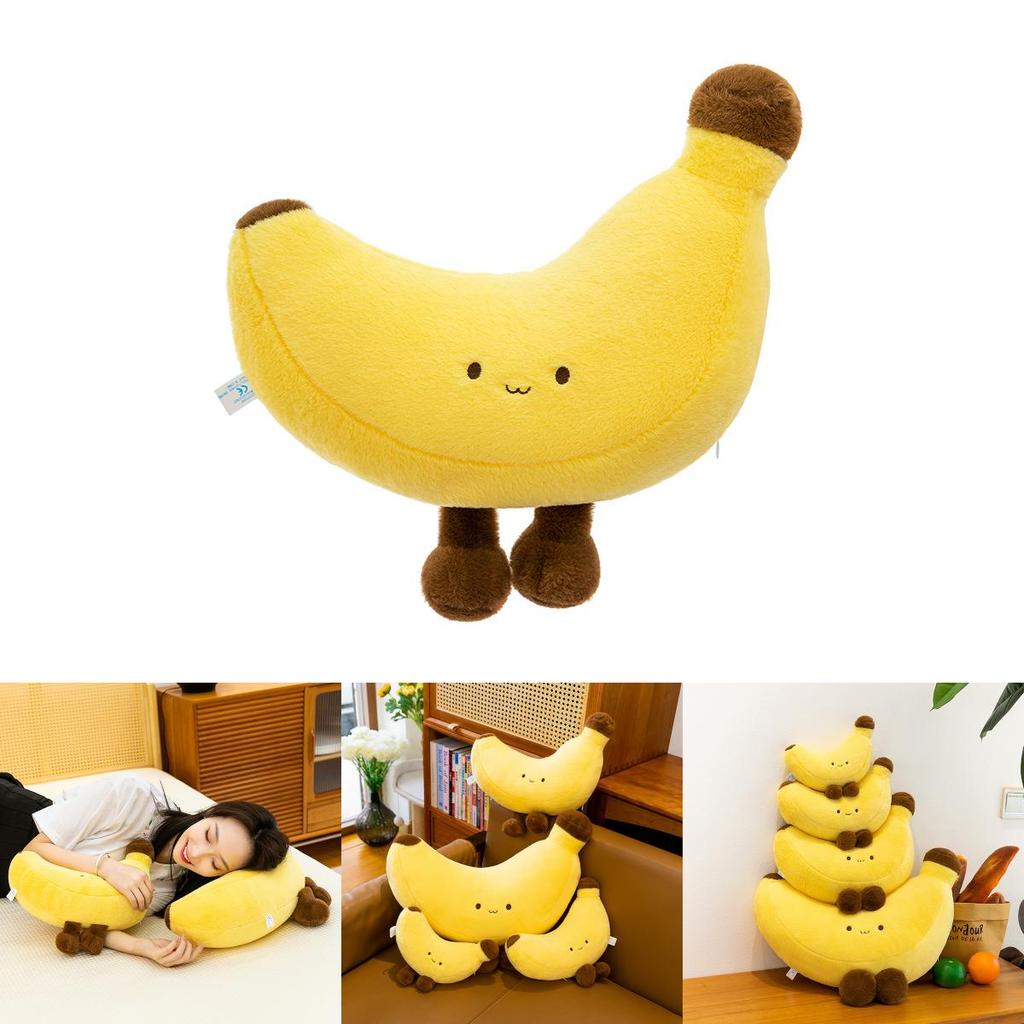 Plush Banana Pillow For Kids Soft Cartoon Fruit Gift For Girls