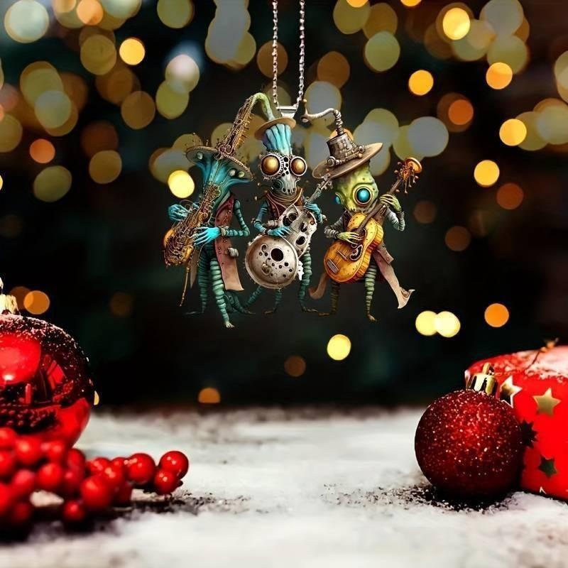 Car Halloween Interior Ornament With Acrylic Flat Surface Monster Band For Decor