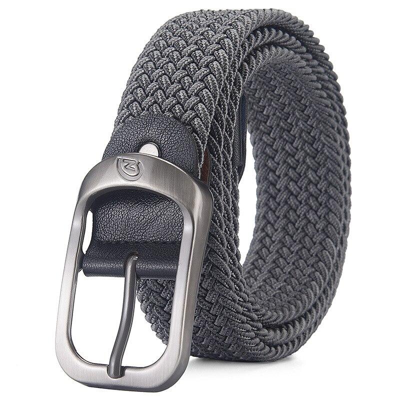 Men's Belt Casual Woven Elastic Belt Outdoor Sports Women's Belt No Need for Punching Climbing Work Belt For Men Women Fashion