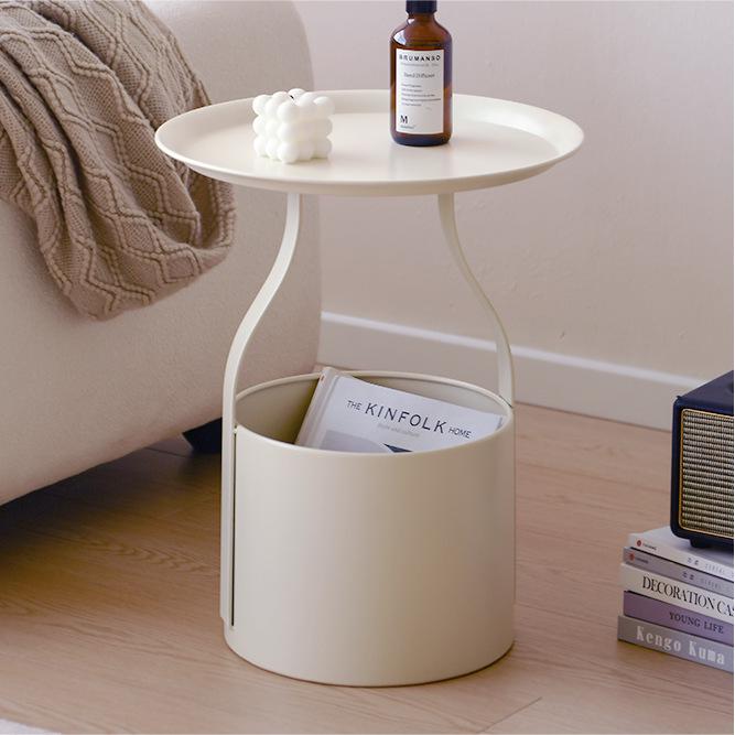 Modern Iron Art Bedside Nightstand/Table with Storage
