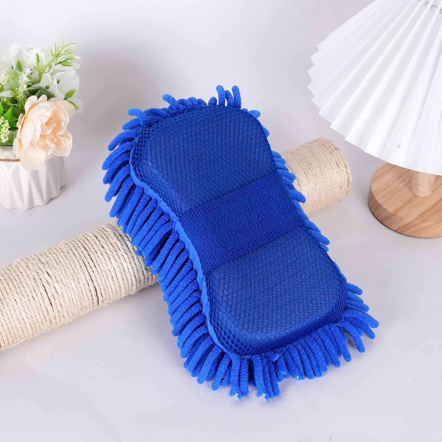 

2Pcs Car Cleaning Brush Cleaner Tools Microfiber Car Washer Sponge Cleaning Washing Towel Auto Gloves Car Washing Accessories