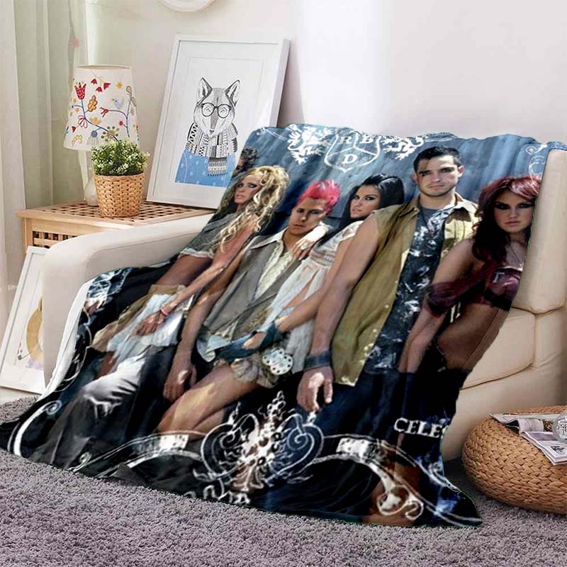 New 3D Printed Flannel Blanket Featuring R-RBD band/K-POP Style, Perfect for Home Use, Sofa Beds, or As a Birthday Gift.