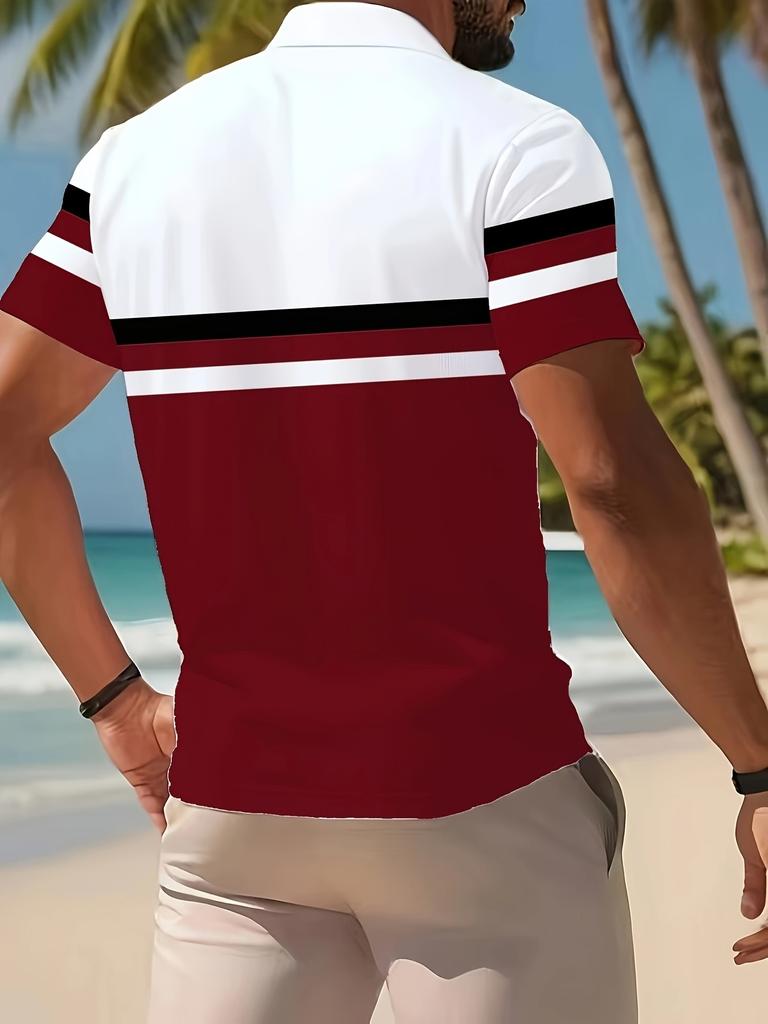 [Printed Design – Not Textured]Subtle Spring Elegance | Office-To-Party Polo
