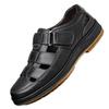 Men's Leather Sandals Breathable Summer Casual Shoes Soft Bottom Anti-Slip Hollow Out Dad Shoes