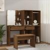 Ensemble de coiffeuse avec LED Chêne marron Bois d ingénierie