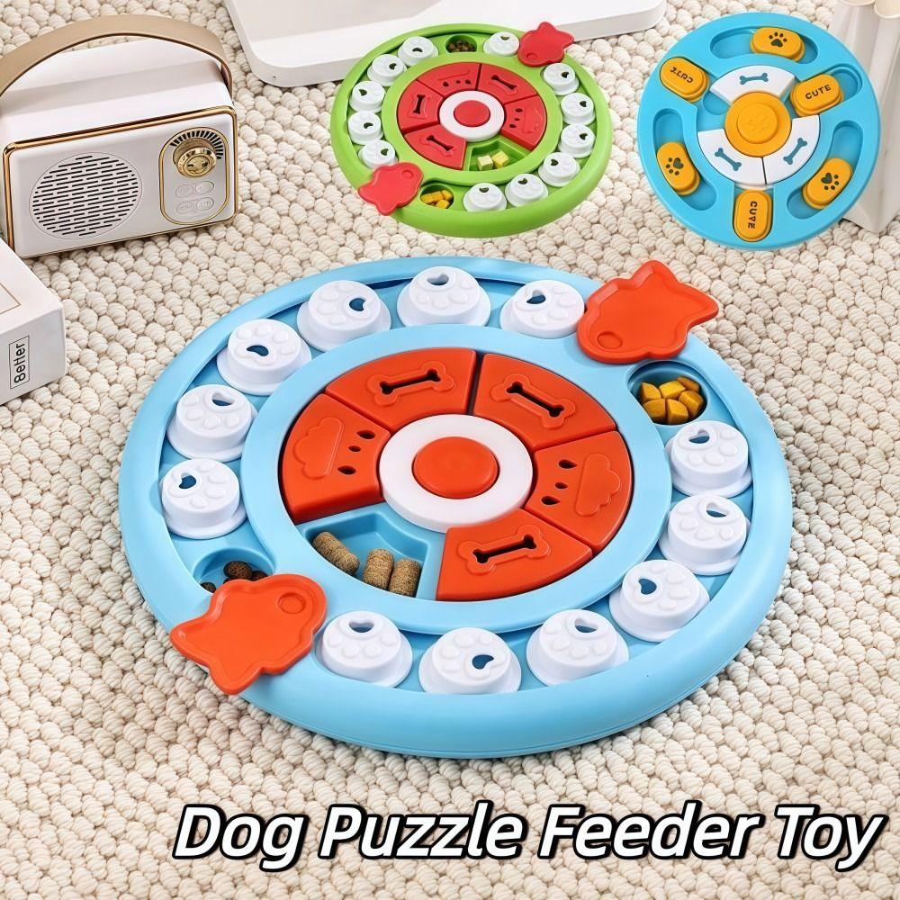 Interactive Dog Puzzle Feeder Toy Slow Feeding Choking Prevention Dog Treat Puzzle Plastic Food Grade