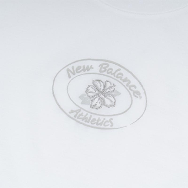 New Balance Women Frozen Semi Crop Graphic ShorT Sleeve T shirT Nbnef3w612 10