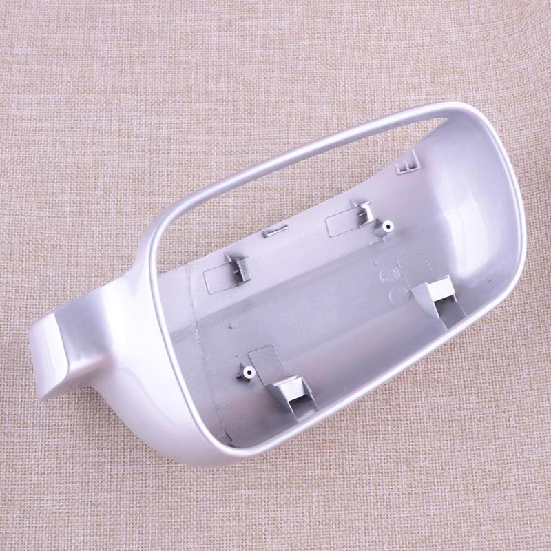 3B0857537B Left Side Rearview Mirror Cover Cap Silver Fit for VW Passat Bora Jetta MK4 Golf Skoda Superb Seat Cordoba 2002 ABS