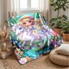 Fantasy Unicorn Adventure Theme Blanket Lightweight Warm Flannel Blanket Decorative Throw Blanket for Home Decoration